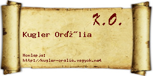 Kugler Orália névjegykártya